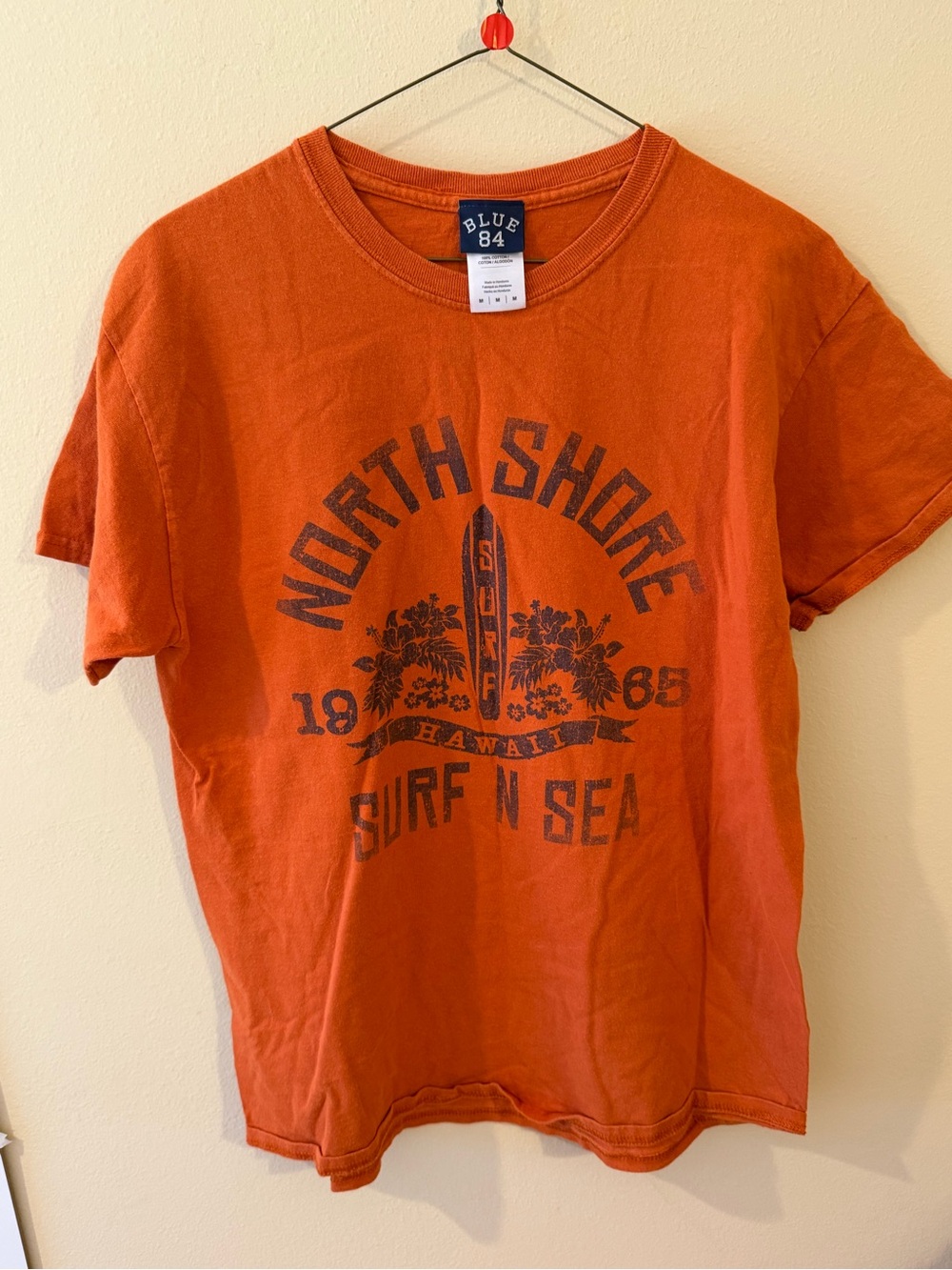 Blue 84 Orange North Shore Surf Graphic Short Sleeve Tee